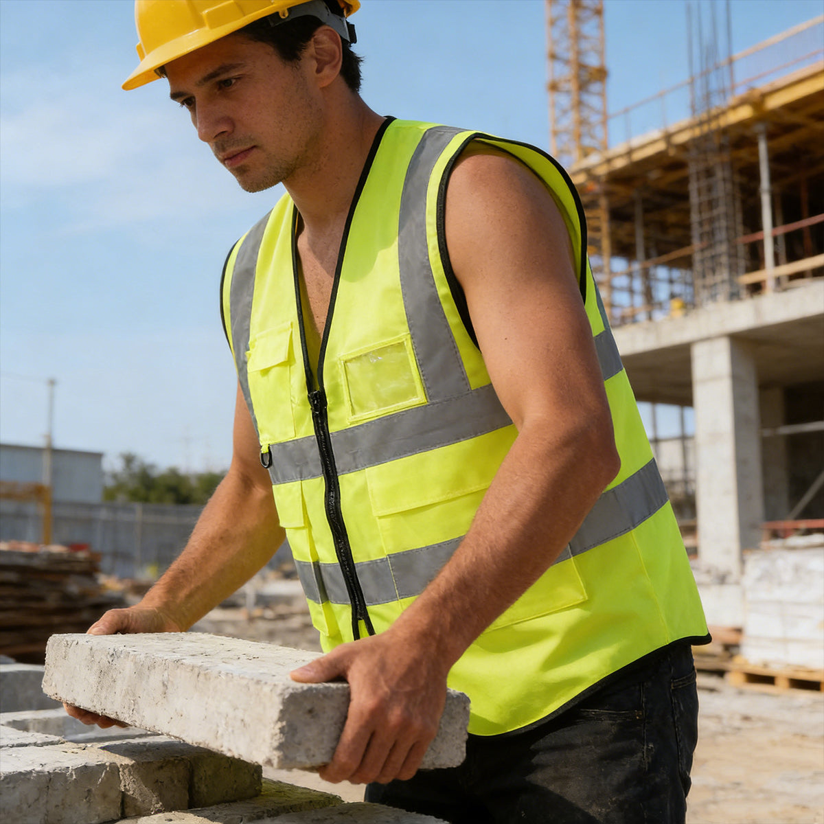 Reflective Safety Vest Breathable High Visibility for Construction Work