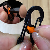 Aluminum S-Biner Carabiner Keychain Clip Spring Hook 1–2PCS