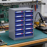 10 Drawer Parts Storage Cabinet Metal Frame Organizer 32x22x28cm