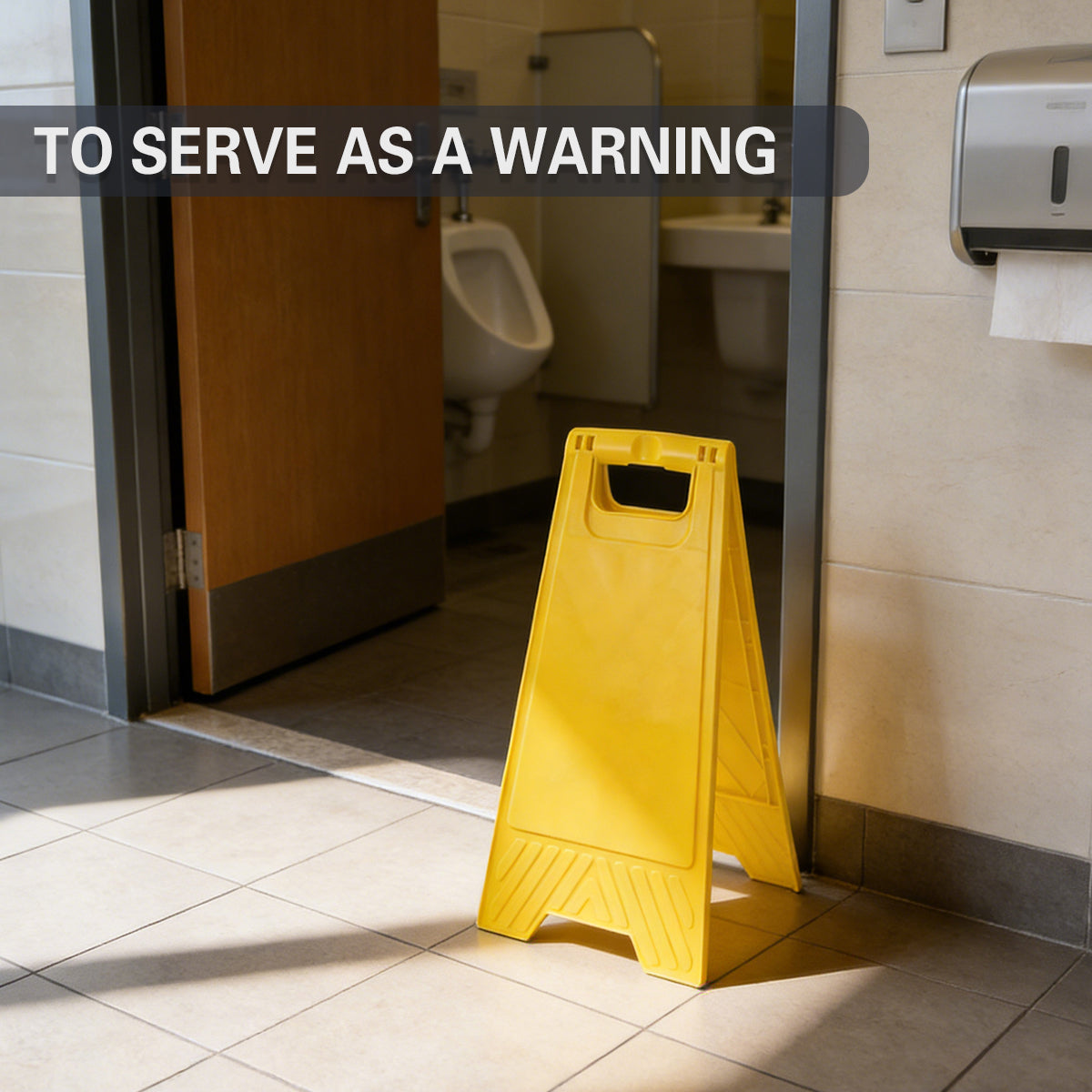 2PCS A-Frame Caution Warning Floor Signs Durable Standing Safety Sign