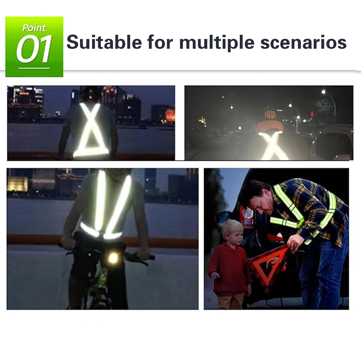 Reflective Shoulder Strap Safety Vest High Visibility for Warehouse Use