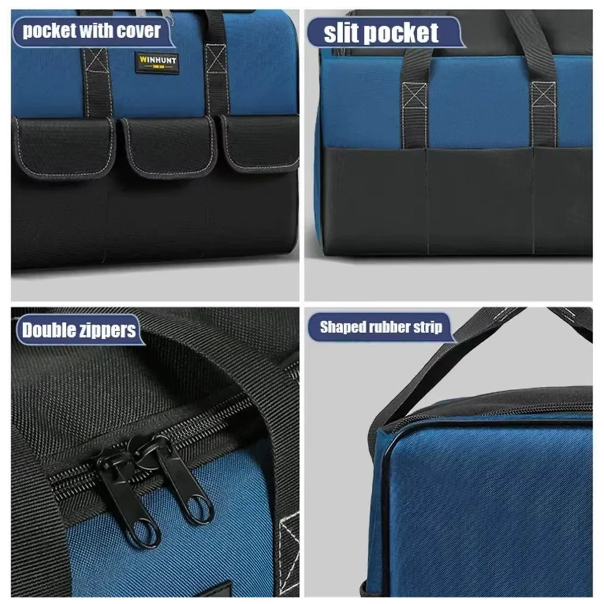 Multifunctional Handheld Tool Bag with Large Capacity & Wear-Resistant Base