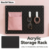 Acrylic Pegboard Wall Storage Display Rack 56×36cm
