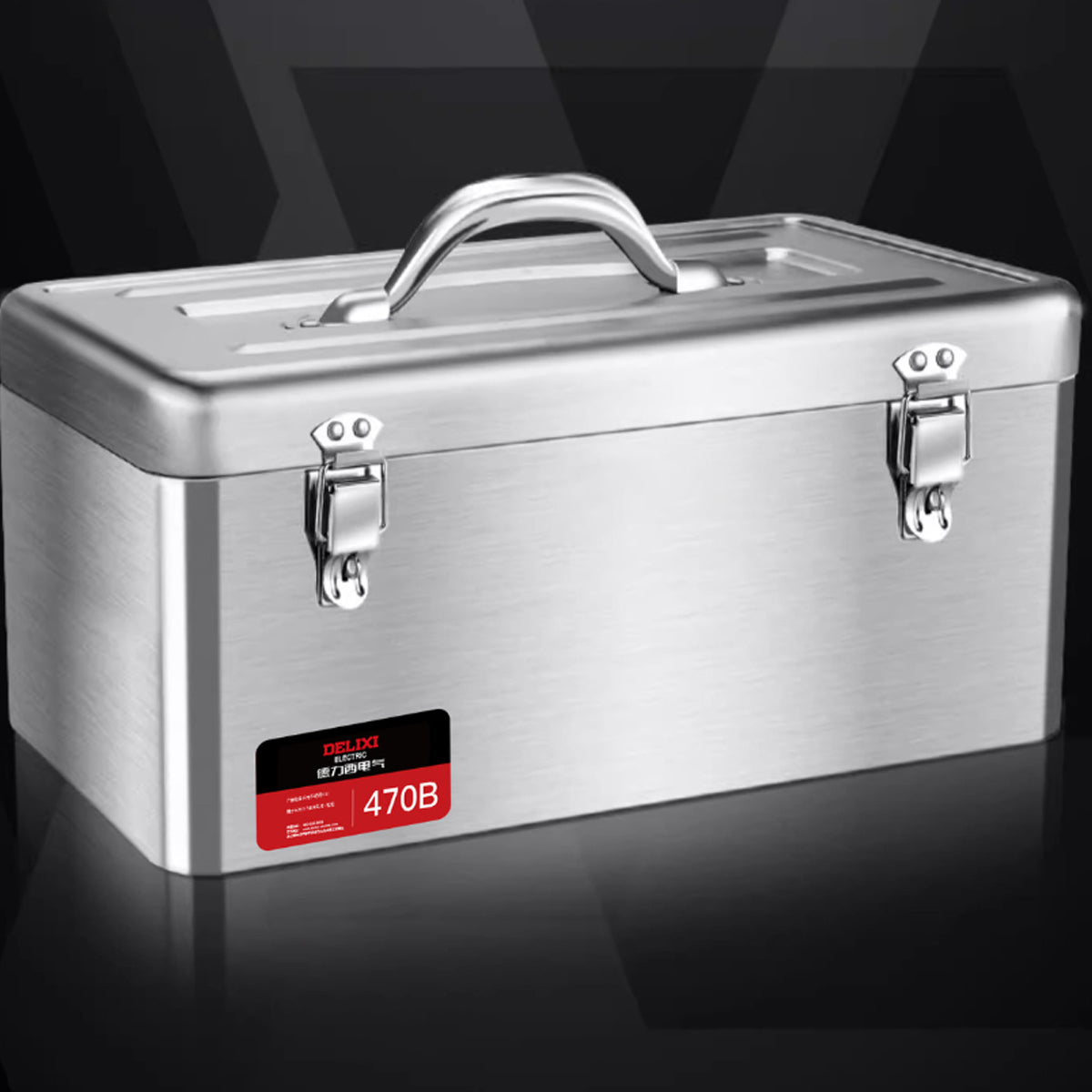 Stainless Steel Toolbox Portable Hand Carry Tool Storage Case