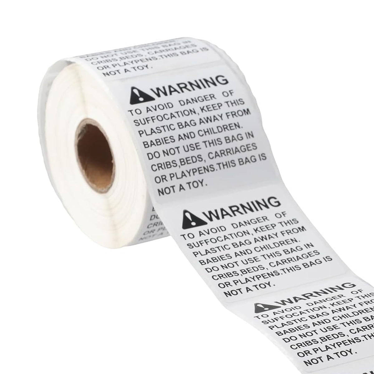 Anti-Choking Warning Labels Water-Based Adhesive 3 Size Options