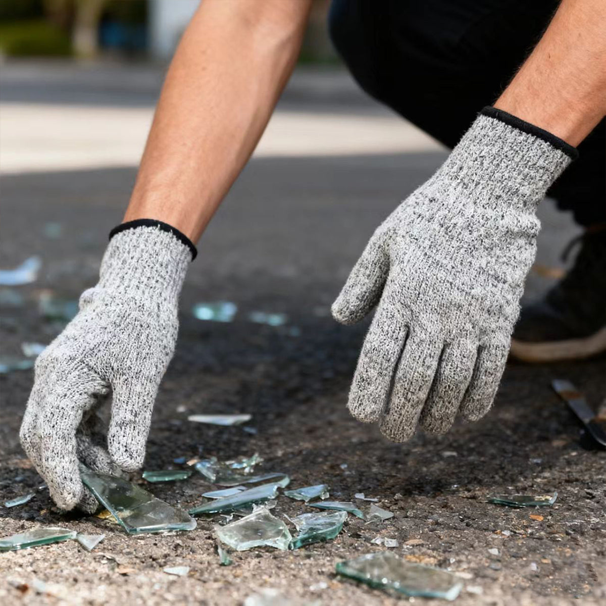 2Pairs Cut Resistant Work Gloves Anti Slip Safety Hand Protection