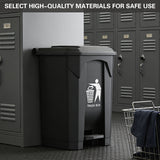 100L Pedal Trash Can with Lid Large Capacity Durable