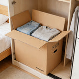 10PCS Corrugated Cardboard Moving Boxes with Built-In Handles