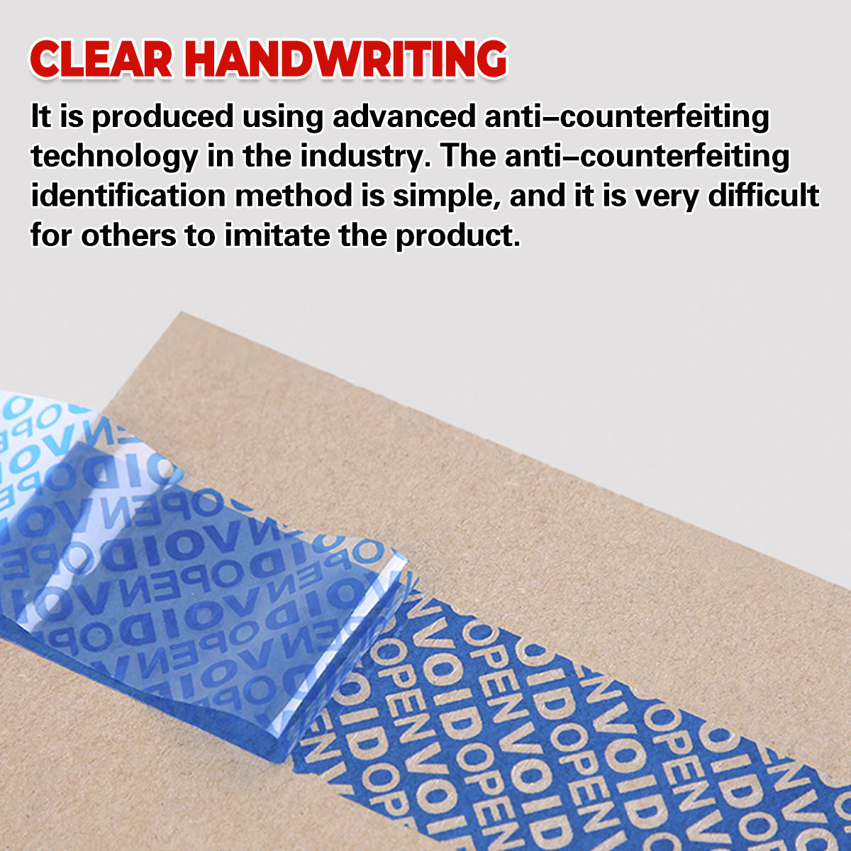 Anti-Counterfeiting VOID Security Tape for Warehouse Box Sealing