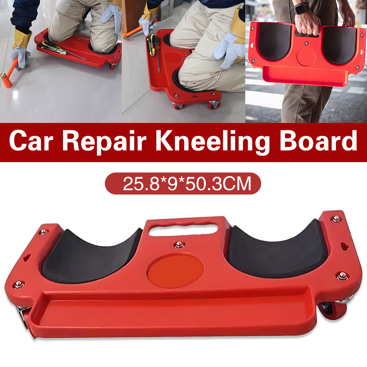 Car Repair Kneeling Pad with 360° Wheels for Workshop Comfort