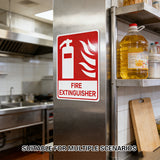 2PCS Fire Extinguisher PVC Safety Warning Sign for Warehouse Building Use