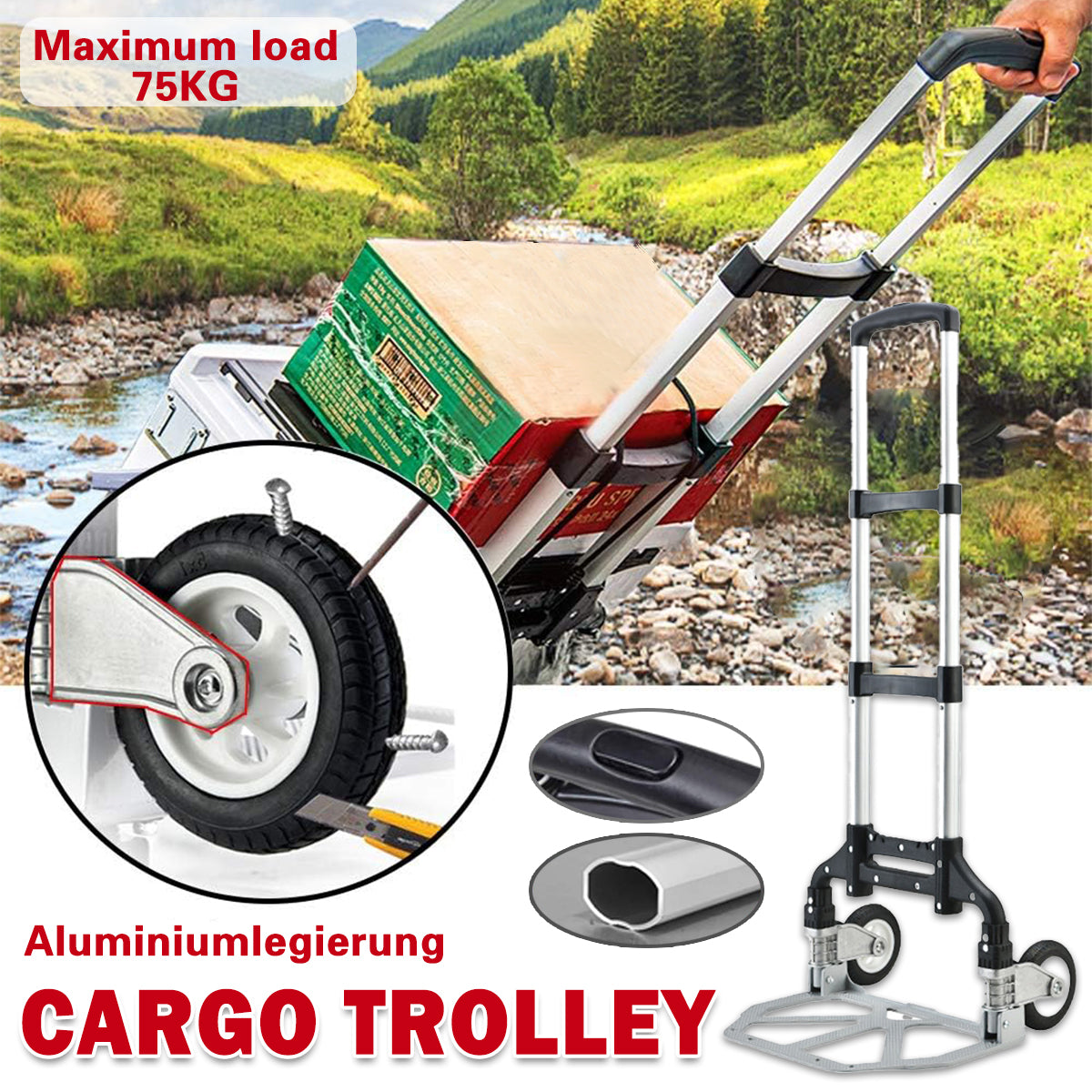 Folding Hand Trolley Cart Heavy Duty Utility Transport Truck
