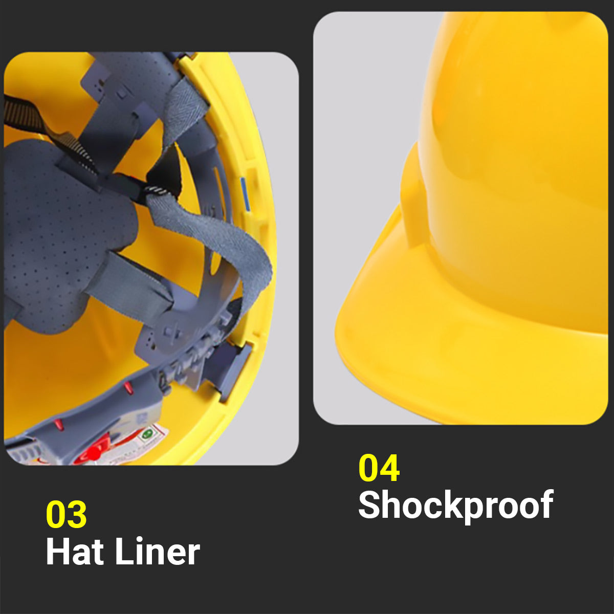 Safety Helmet Hard Hat ABS Adjustable Vented Construction