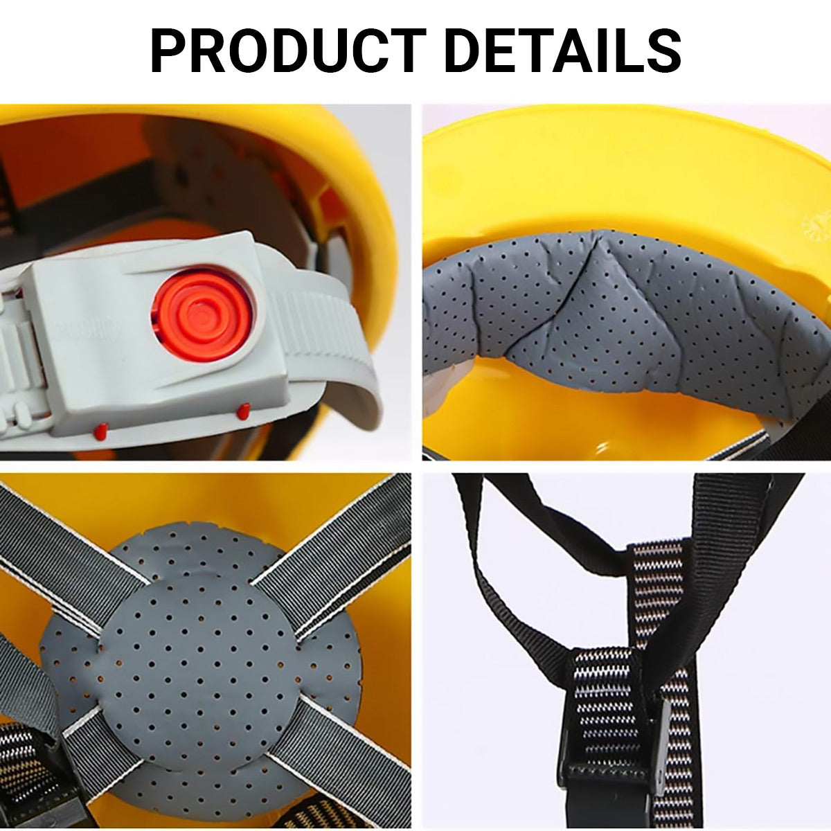 Safety Helmet Hard Hat ABS Adjustable Vented Construction