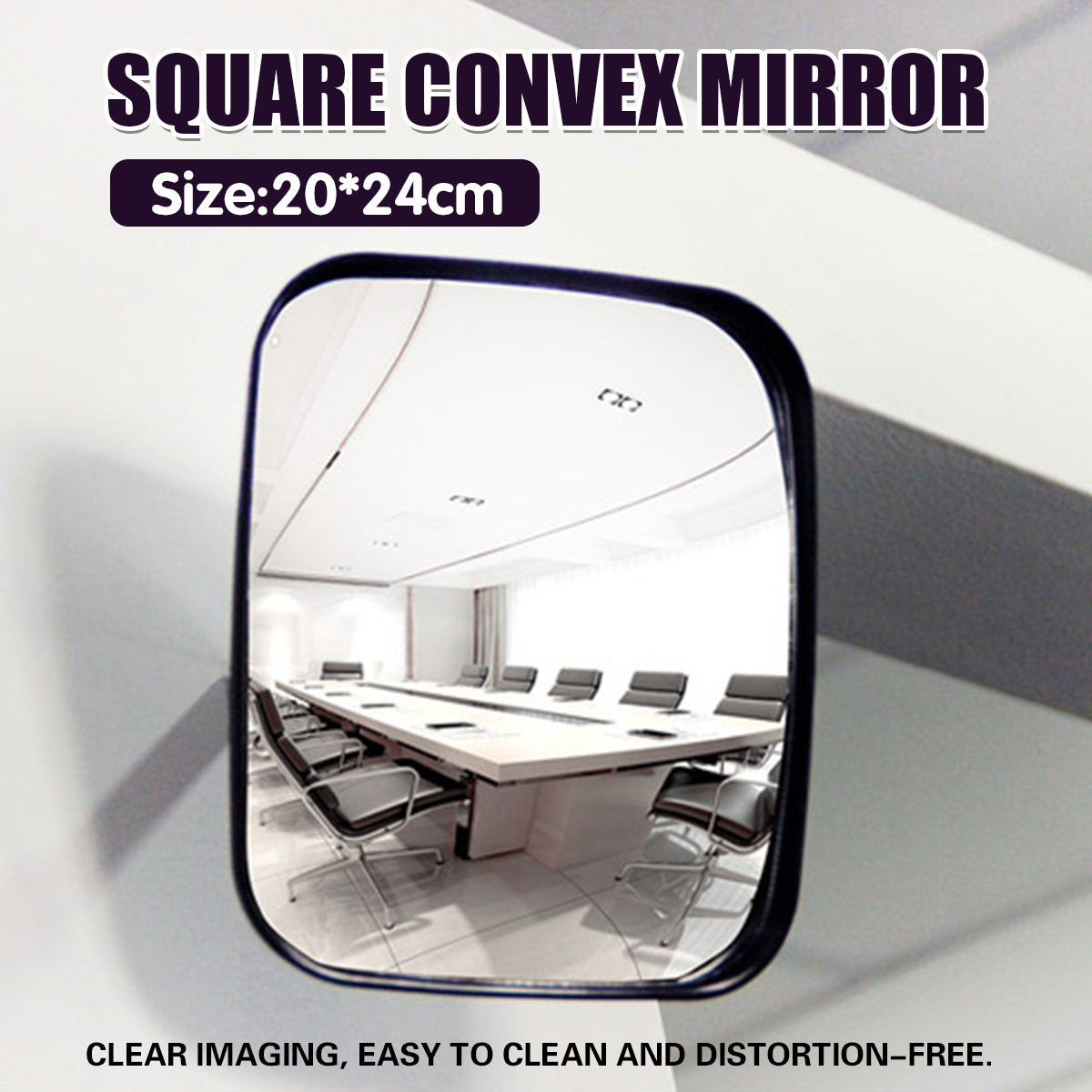 Square Convex Safety Mirror 20*24cm for Warehouse Blind Spot Control
