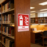 2PCS Fire Extinguisher PVC Safety Warning Sign for Warehouse Building Use