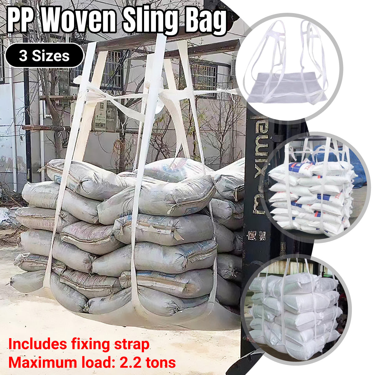 2.2-Ton Heavy-Duty PP Woven Sling for Crane Hoist Rigging