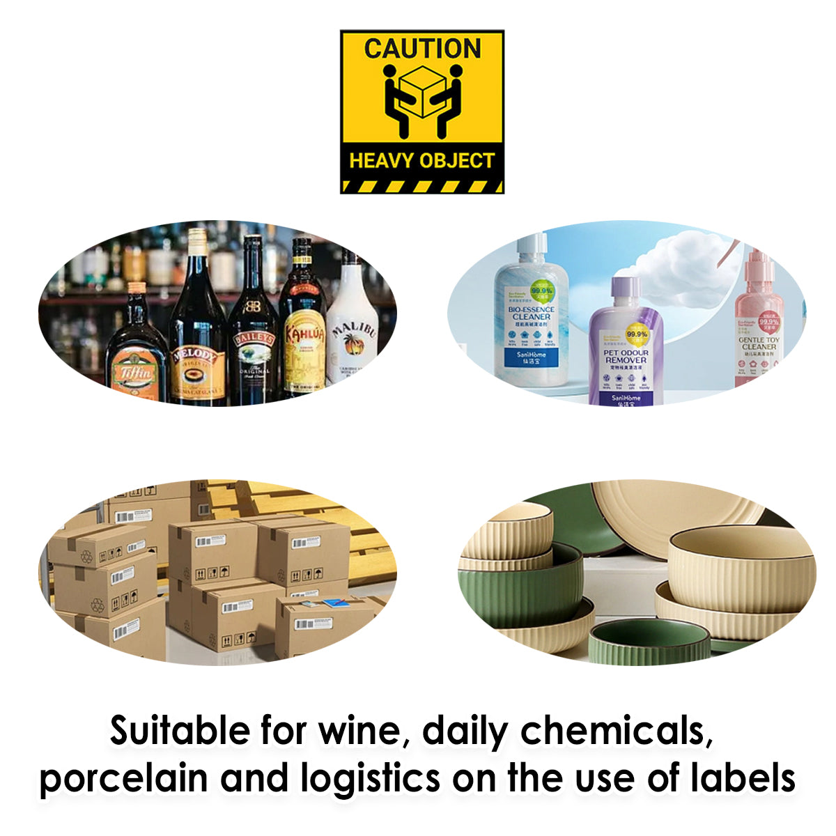 Overweight Freight Warning Labels High Adhesive 300PCS Roll