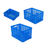 Plastic Rectangular Storage Basket Ventilated Stackable Transport Box