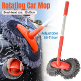 Retractable Double Head Car Cleaning Tool Chenille Wash Mop Soft Brush
