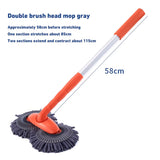 Retractable Double Head Car Cleaning Tool Chenille Wash Mop Soft Brush