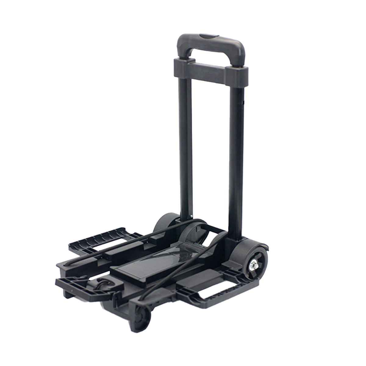 Foldable Two-Wheel Trolley Cart Portable Luggage Carrier for Warehouse