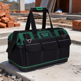 Multifunction Tool Bag 52cm Portable Large Capacity Work Tote with Hard Bottom