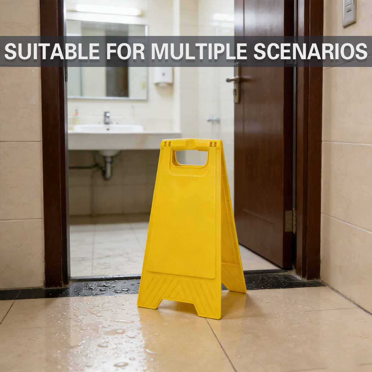 2PCS A-Frame Caution Warning Floor Signs Durable Standing Safety Sign