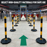 2PCS Safety Isolation Delineator Posts 82cm Stable Base