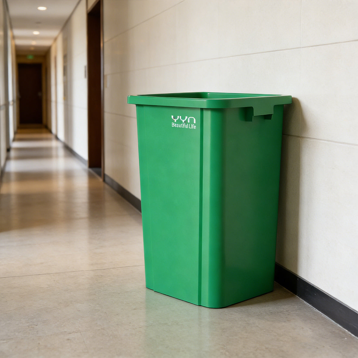 80L Square Trash Can Large Capacity Durable Open-Top Bin
