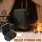 Large Rolling Tool Box Plastic Trolley Case with Wheels Portable