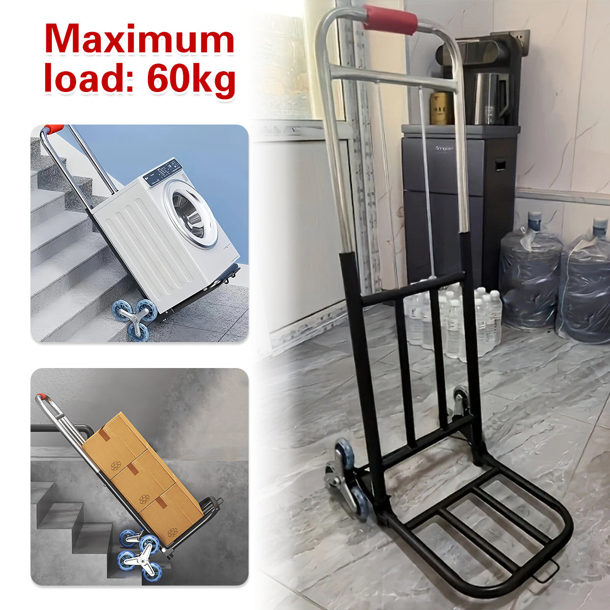 Portable Folding Hand Truck Lightweight Transport Trolley for Warehouse Use