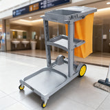 Multi-Functional Cleaning Trolley Cart with Wheels Storage Bag