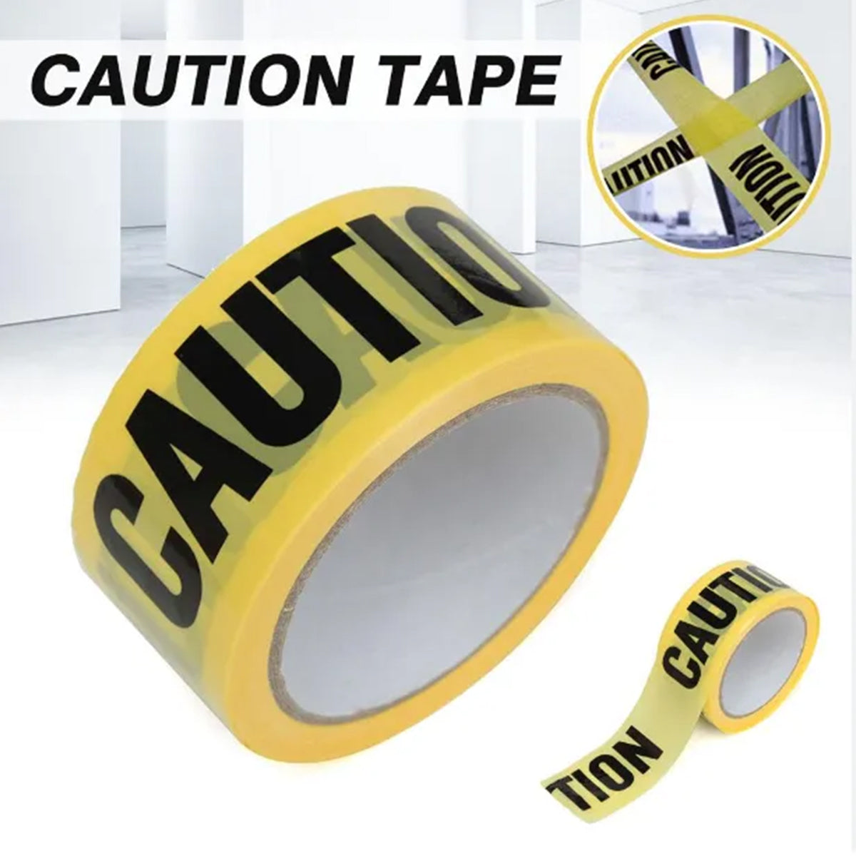 5PCS 100M Caution Warning Tape 75mm High Visibility Safety Barrier