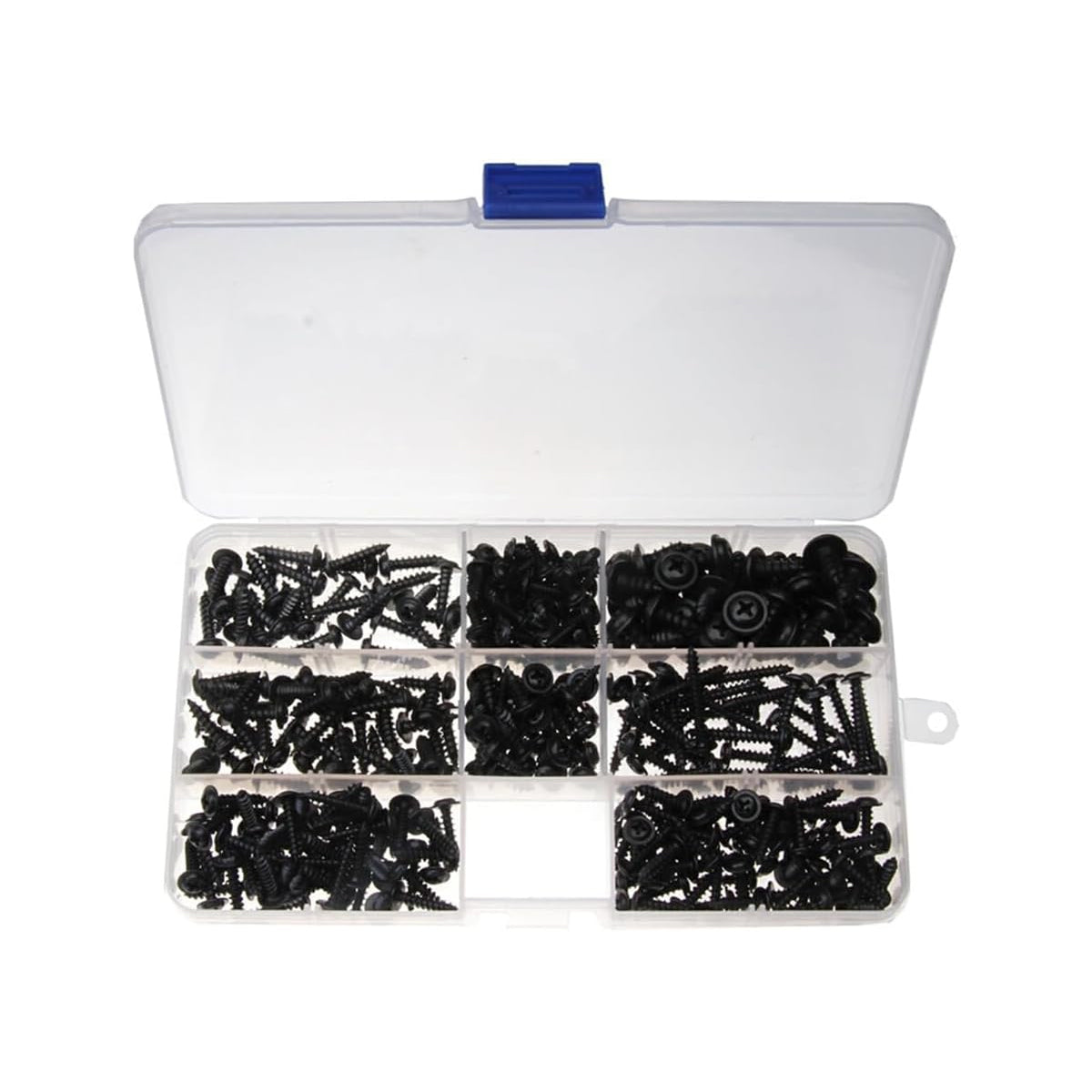 340PCS Black Self-Tapping Screws Assortment for Metal Wood