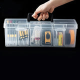 Portable Transparent Small Parts Storage Box with Handle
