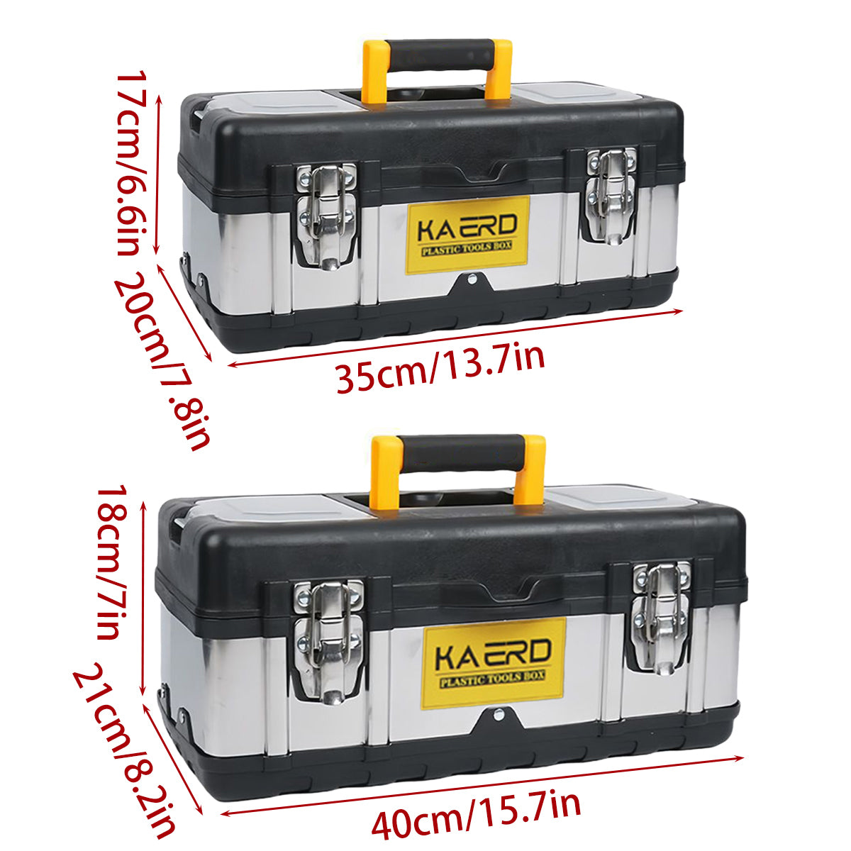 Stainless Steel Toolbox Portable Plastic Storage Case for Warehouse Tools