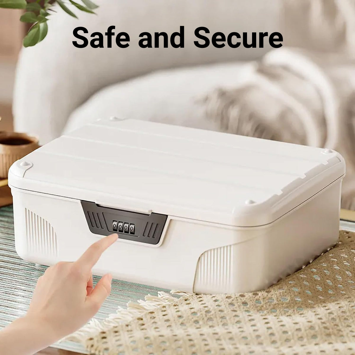Lockable Storage Box with 4 Digit Combination for Documents