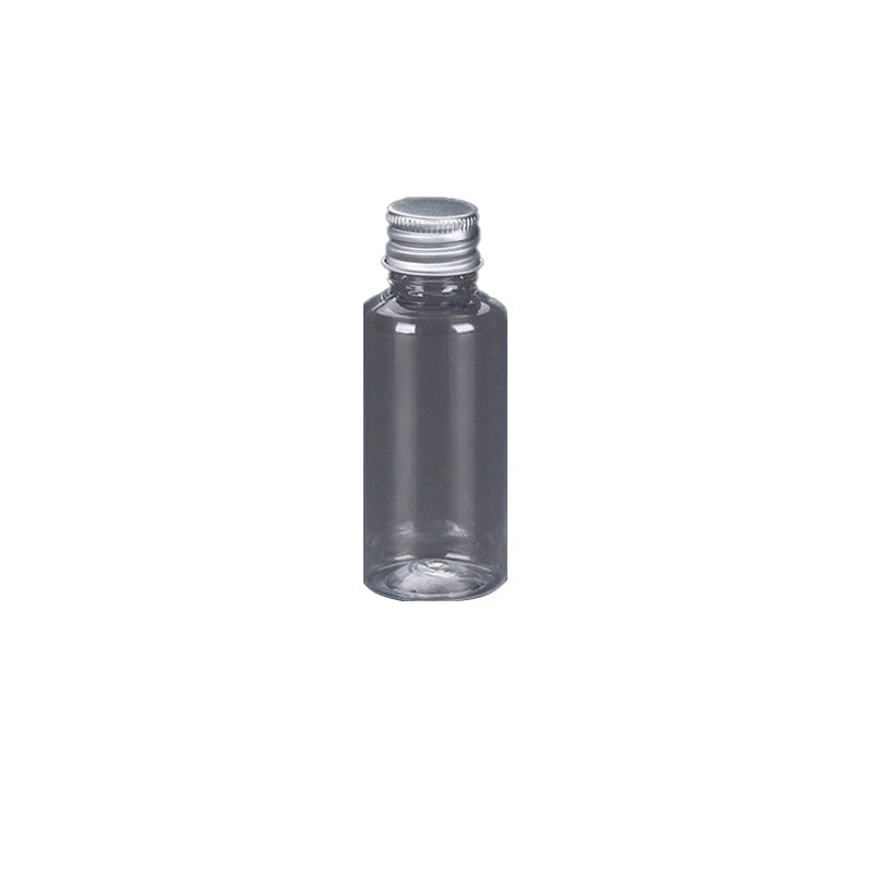50/100pcs Clear Plastic Bottles with Aluminum Caps Liquid Dispenser Containers