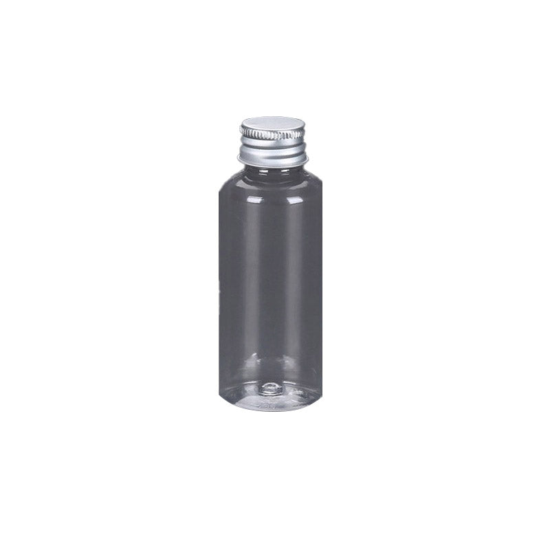 50/100pcs Clear Plastic Bottles with Aluminum Caps Liquid Dispenser Containers