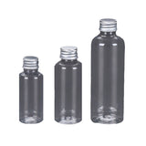 50/100pcs Clear Plastic Bottles with Aluminum Caps Liquid Dispenser Containers