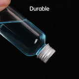 50/100pcs Clear Plastic Bottles with Aluminum Caps Liquid Dispenser Containers