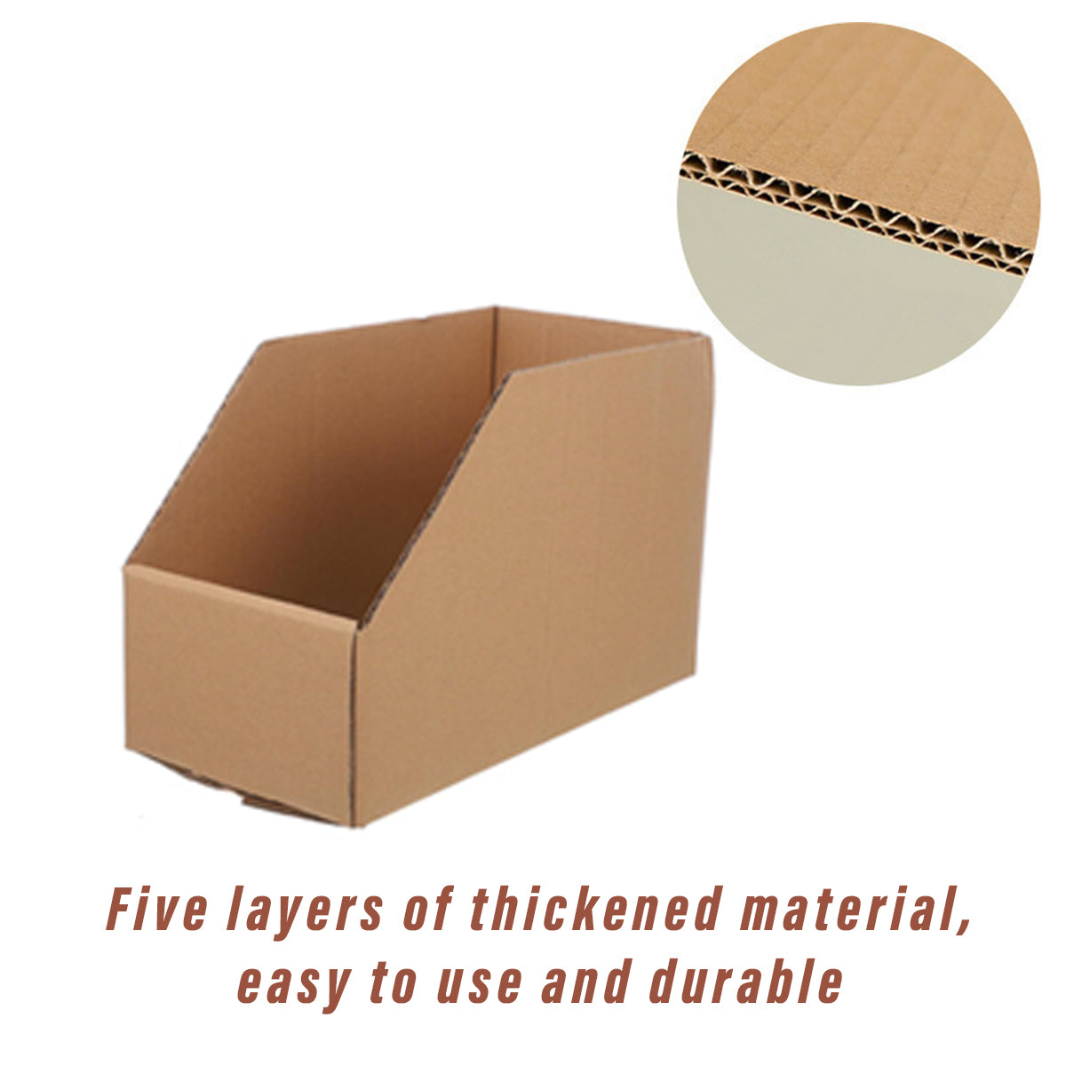10pcs Slanted Cardboard Display Storage Boxes Organiser