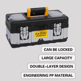 Stainless Steel Toolbox Portable Plastic Storage Case for Warehouse Tools