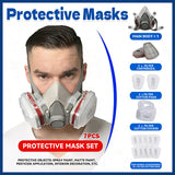 7PCS Respirator Mask Set Dual Filter Dust Protection Spray Paint