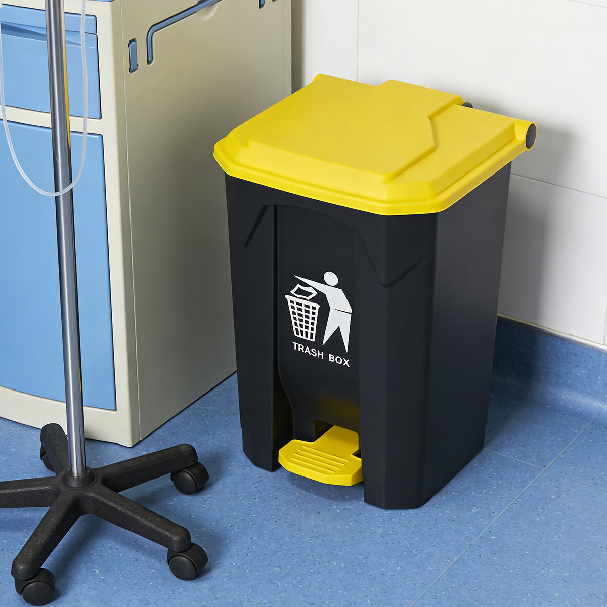 100L Pedal Trash Can with Lid Large Capacity Durable