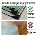 100PCS Plastic Right Angle Corner Protectors for Furniture Frames Cabinets