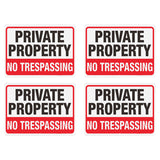 4PCS Reflective Surveillance Warning Signs Metal Security Camera Notice Durable