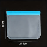 10PCS Reusable Frosted Food Storage Bags Ziplock Freezer Safe