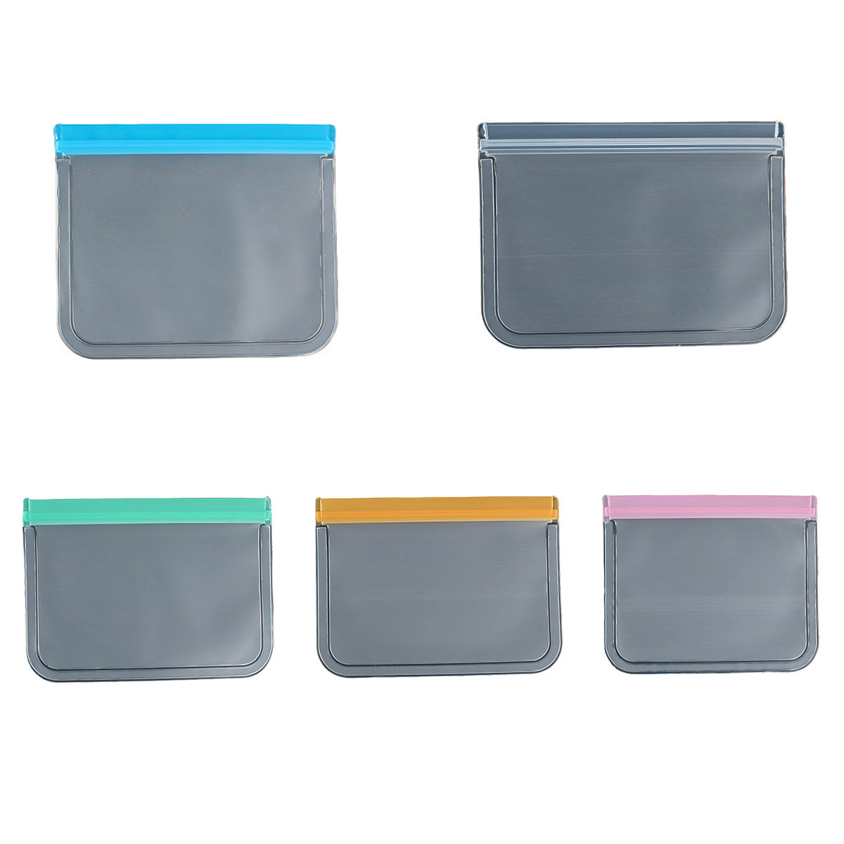 10PCS Reusable Frosted Food Storage Bags Ziplock Freezer Safe